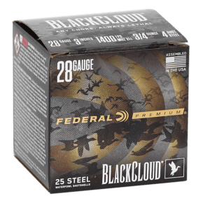 Federal PWBX2853 Black Cloud  28 Gauge 3″ 3/4 oz 3 Shot 25rd Box
