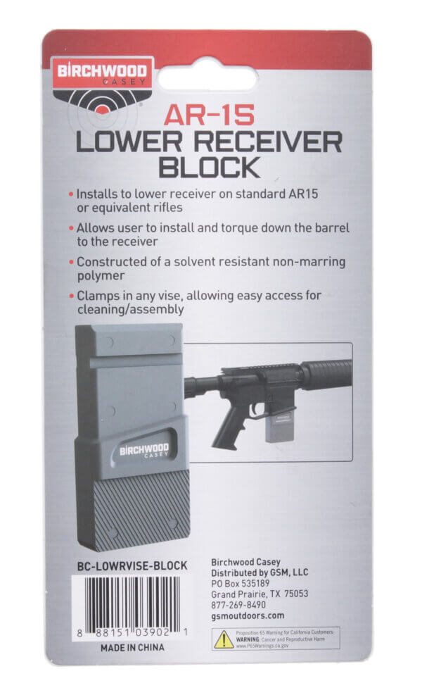 Birchwood Casey LOWRVISE-BLOCK Vise Block  for AR-15 Lower Receiver