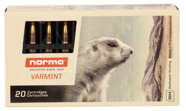 Norma Ammunition 20157352 Dedicated Hunting Varmint 223 Rem 55 gr Polymer Tip 20rd Box