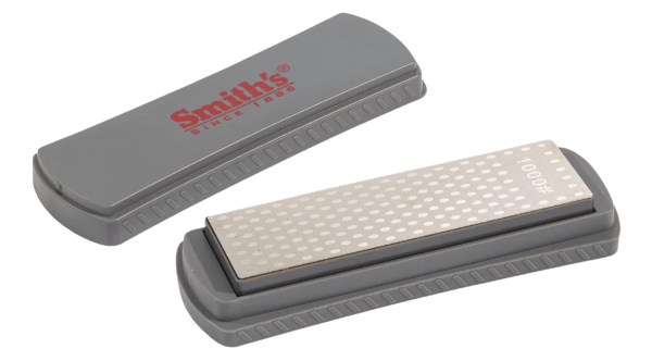 Smiths Products 51312 DualGrit Double-Sided Sharpening Stone 6″ Diamond Sharpener Medium/Fine Gray