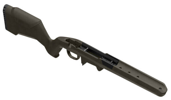 Magpul MAG1354-ODG Hunter Lite Stock OD Green Synthetic with Aluminum V-Bedding  AICS Mag Well  Integral Swivel Studs  Cheek Riser & LOP Spacers  Fits Short Action Savage Axis Up To Medium Palma Barrel Contour