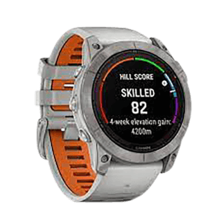 Garmin 0100277814 Fenix 7X Pro Sapphire Solar Edition GPS/Smart Features 32GB Memory Gray/Orange Band Size 51mm Compatible w/ iPhone/Android