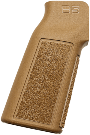 B5 Systems PGR1454 Type 22 P-Grip Coyote Brown Aggressive Textured Polymer Increased Vertical Grip Angle Fits AR-Platform