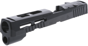Rival Arms RARA10G306A Precision Slide A1 Black QPQ Steel Ported Front & Rear Serrations RMS Optic Cut Fits Glock 43/43X