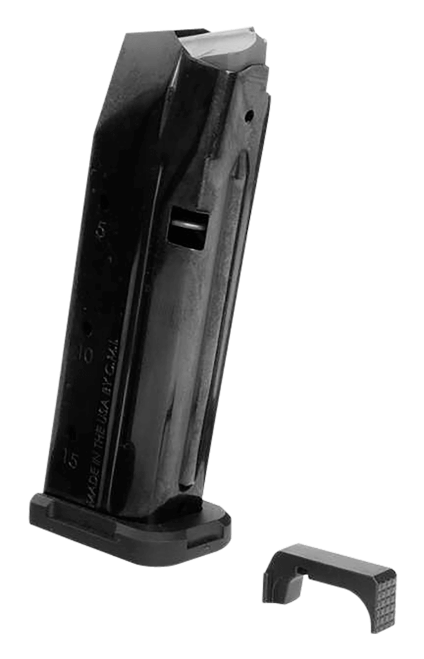 Shield Arms S15STARTERKITG3 S15 Magazine Gen 3 15rd For Glock 43X/48 Black Nitride Steel with Aluminum Mag Release