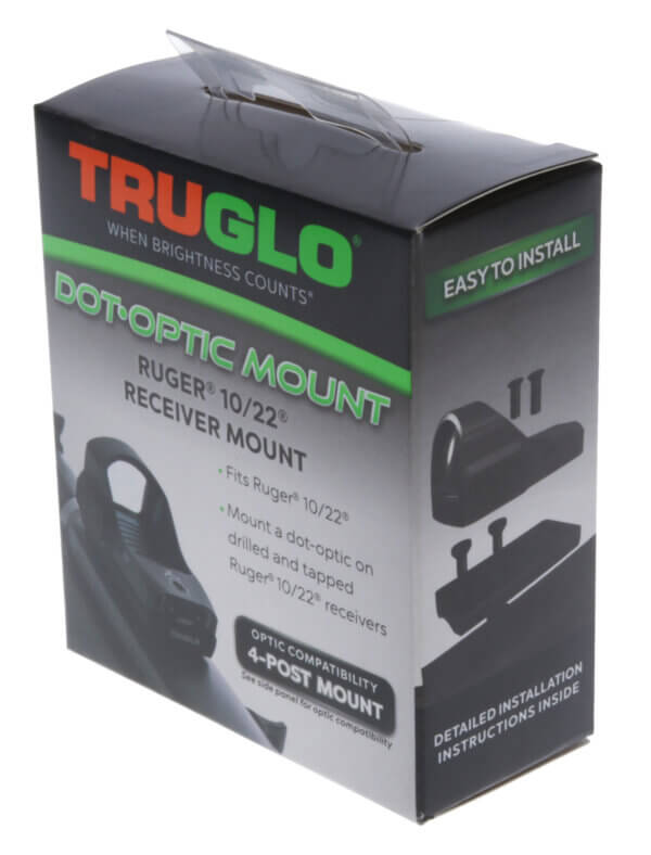 TruGlo TGTG8200B3 Tru•Tec Micro Shotgun Mounted   Black Hardcoat Anodized 23x17mm 3 MOA Red Dot Reticle