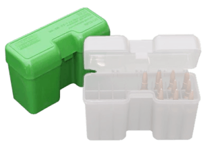 MTM Case-Gard RF22SM10 Ammo Box Flip-Top 338 Cal Green Polypropylene 22rd