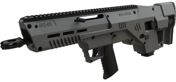 Meta Tactical Llc APEXGFCGY19 Apex Carbine Conversion Kit 16″ 9mm Luger  Gray  Polymer Bullpup Chassis with Adj. Stock  M-Lok Handguard  AR Style Pistol Grip  Muzzle Device  Fits Glock 19 Gen 3-5/19X/45