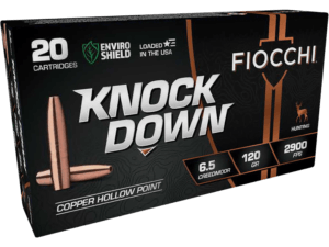 Fiocchi 65CMCHA Knock Down Enviro Shield 6.5 Creedmoor 120 gr Hollow Point 20 Per Box/ 10 Case