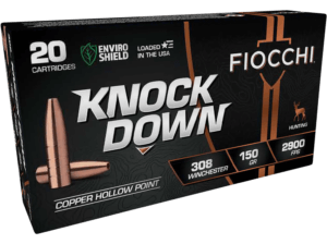 Fiocchi 308CHB Knock Down Enviro Shield 308 Win 150 gr Hollow Point 20rd Box