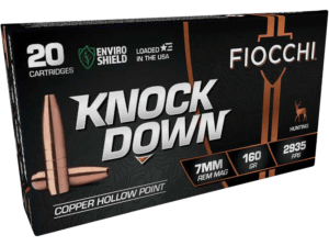 Fiocchi 7RMCHA Knock Down Enviro Shield 7mm Rem Mag 160 gr Hollow Point 20 Per Box/ 10 Case