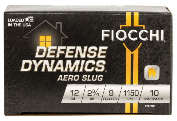 Fiocchi 12LE9P Field Dynamics Low Recoil 12 Gauge 2.75″ 1 Buck Shot 10rd Box