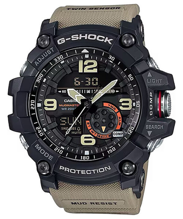 G-shock/vlc Distribution GG10001A5 G-Shock Tactical MudMaster Keep Time Tan Size 145-215mm Features Digital Compass