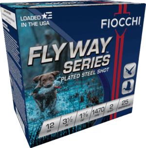 Fiocchi 1235ST2 Flyway Waterfowl 12 Gauge 3.50″ 1 3/8 oz 2 Shot 25rd Box