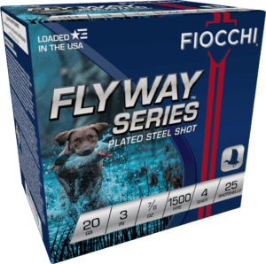 Fiocchi 203ST4 Flyway Waterfowl 20 Gauge 3″ 7/8 oz 4 Shot 25rd Box