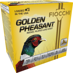 Fiocchi 123GP6 Golden Pheasant 12 Gauge 3″ 1 3/4 oz 1200 fps 6 Shot 25rd Box