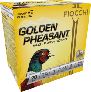 Fiocchi 20GP6 Golden Pheasant Extrema 20 Gauge 2.75″ 1 oz 6 Shot 25rd Box
