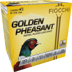 Fiocchi 203GP5 Golden Pheasant Extrema 20 Gauge 3″ 1 1/4 oz 1200 fps 5 Shot 25rd Box