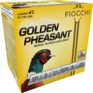 Fiocchi 203GP5 Golden Pheasant Extrema 20 Gauge 3″ 1 1/4 oz 1200 fps 5 Shot 25rd Box