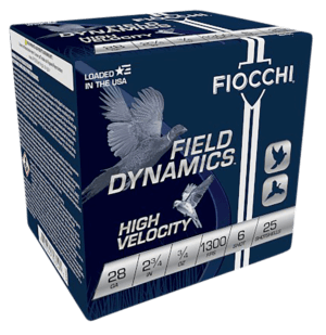 Fiocchi 20HV9 Field Dynamics High Velocity 20 Gauge 2.75″ 1 oz 1220 fps 9 Shot 25rd Box
