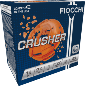 Fiocchi 12CRSR8 Exacta Target Crusher 12 Gauge 2.75″ 1 oz 8 Shot 25rd Box