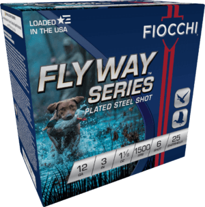Fiocchi 123ST6 Flyway Waterfowl 12 Gauge 3″ 1 1/8 oz 6 Shot 25rd Box