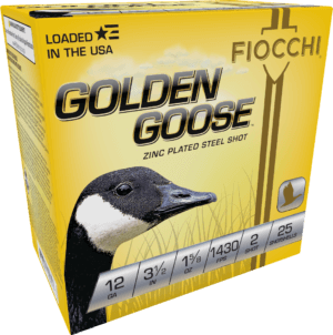 Fiocchi 1235GG2 Cut-On-Contact Waterfowl 12 Gauge 3.50″ 1 5/8 oz 2 Shot 25rd Box