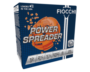 Fiocchi 12SSCX8 Exacta Target Power Spreader 12 Gauge 2.75″ 1 1/8 oz 8 Shot 25rd Box