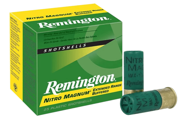 Remington Ammunition 26676 Nitro Magnum Upland 12 Gauge 2.75″ 1 1/2 oz 2 Shot 25rd Box