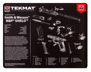 TekMat TEKR20SWMPSHIELD S&W M&P Shield Ultra 20 Cleaning Mat S&W M&P Shield Parts Diagram 15 x 20″”