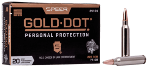 Speer 24469 Gold Dot Personal Protection 223 Rem 75 gr 2775 fps Soft Point (SP) 20rd Box