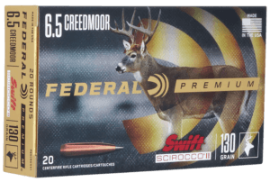 Federal P65CRDSS1 Premium 6.5 Creedmoor 130 gr Swift Scirocco II 20rd Box