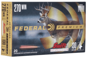 Federal P270SS1 Premium Hunting 270 Win 130 gr Swift Scirocco II 20rd Box