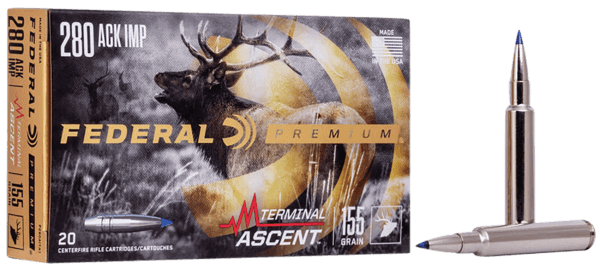 Federal P280A1TA1 Premium 280 Ackley Improved 155 gr 2930 fps Terminal Ascent 20rd Box
