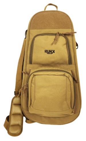 Rukx Gear ATICT42DBT Tactical Double Gun Case 42″ Water Resistant Tan 600D Polyester with Non-Rust Zippers Reinforced Velcro & Adjustable Back Straps