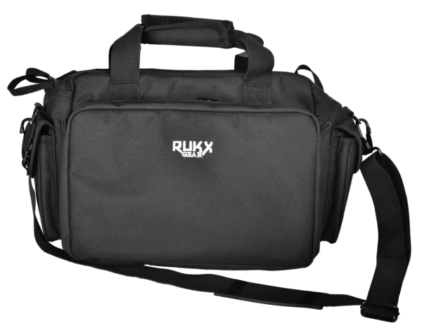 Rukx Gear ATICTRBB Tactical Range Bag Water Resistant Black 600D Polyester with Hidden Handgun Pocket Mag & Ammo Storage Non-Rust Zippers & Carry Handle 16″ x 7.50″ x 10.50″ Interior Dimensions