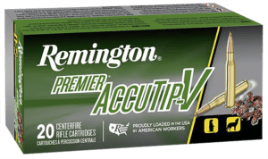 Remington Ammunition 29220 Premier Accutip-V 204 Ruger 40 gr AccuTip-V Boat-Tail (ATVBT) 20rd Box