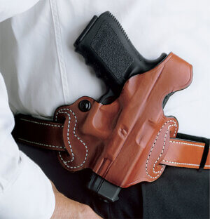 DeSantis Gunhide 085TAX7Z0 Thumb Break Mini Slide OWB Tan Leather Belt Loop Fits S&W M&P Shield 9/40 Right Hand