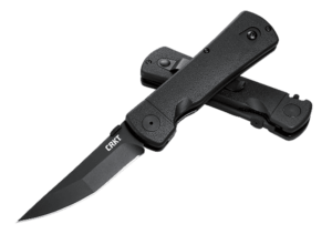 CRKT 2367 Obake 3.64″ Fixed Plain Acid Etched Gray TiCN 8Cr14MoV SS Blade/ Black Nylon Cord Wrapped Stainless Steel Handle Includes Sheath