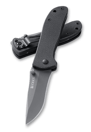 CRKT 6450K Drifter 2.88″ Folding Plain Gray TiCN 8Cr14MoV SS Blade/Black G10 Handle Includes Pocket Clip