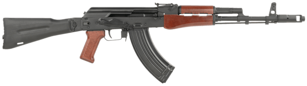 Kalashnikov USA KR103SFSRW KR-103 7.62x39mm 30+1 16.33″ Chrome-Lined Barrel Black Metal Finish Black Side Folding Stock Red Wood Handguard & Grip Includes 1 30rd Magazine