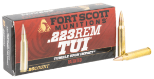Fort Scott Munitions 223055SCV Tumble Upon Impact (TUI) Rifle 223 Rem 55 gr Solid Copper Spun (SCS) 20rd Box