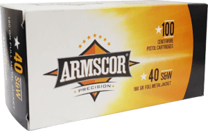Armscor 50316 Precision Value Pack 40 S&W 180 gr Full Metal Jacket 100rd Box