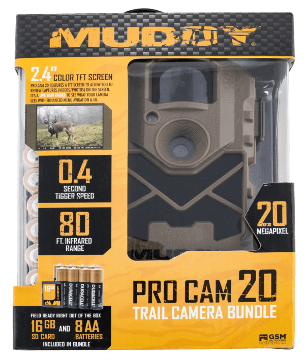 Muddy MUDMTC20VK Pro-Cam 20 Combo Brown LCD Display 20 MP Resolution SD Card Slot Up to 32GB Memory