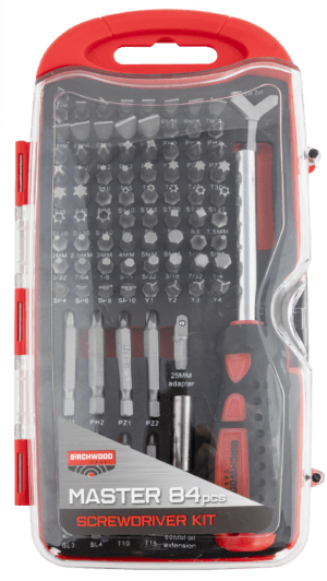 Birchwood Casey DLXSDS Master Screwdriver Kit 84 Pieces Includes Slotted/Philips/Torx/Hex Heads