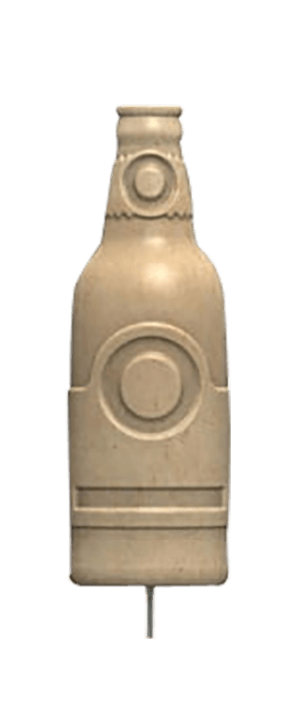 Birchwood Casey 3DSTBTL 3D Stake Target  Beige Bottle 6 Pack