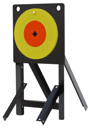 Birchwood Casey LCSPLR Large Range Spoiler Alert 10″ Orange/Yellow AR500 Steel Bullseye 0.50″ Thick Includes Crosshair Sticker