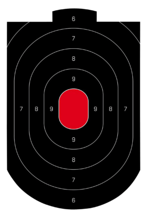 Birchwood Casey 34657 Shoot-N-C Handgun Trainer Bullseye Adhesive Paper Target 12″ x 18″ 40 Per Pkg