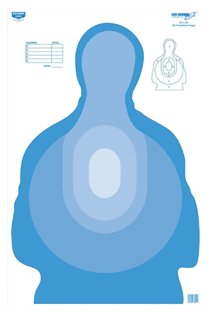 Birchwood Casey 37053 EZE-Scorer Silhouette Oval Target Silhouette Hanging Paper All Firearms 23″ x 35″ Black/Gray/Red 5 Targets