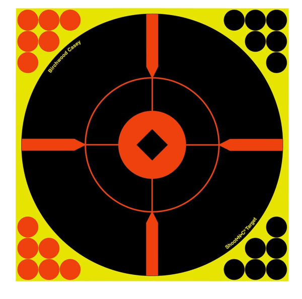 Birchwood Casey 34016 Shoot-N-C Bullseye BMW Bullseye Adhesive Paper Target 12″ 100 Per Pkg